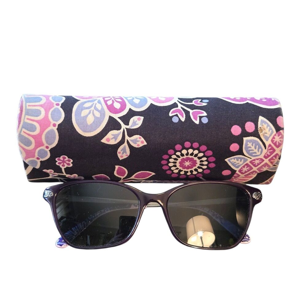 Vera Bradley EMMA in LILAC TAPESTRY 52-16-135 Full Rim Eyeglasses Frames &‎ Case